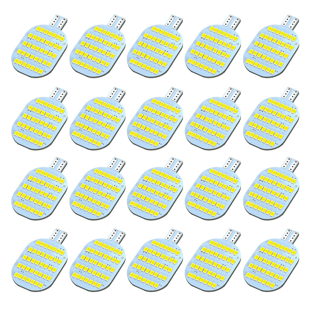 ACOHUIKE T10 LED bulbs pack 20 white for 12V RV dome lights brighten interiors.