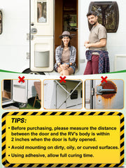 Compact 2x2 inch door catch saves space and widens doorway.