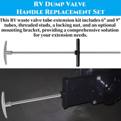 Acshio aluminum RV valve handle assembly for durable outdoor use
