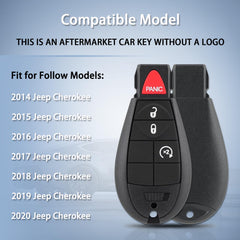 ACSTP GQ4-53T replacement fob compatible with 2014-2020 Cherokee