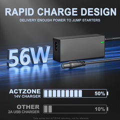 ActZone 14V charger compatible with GB250+ ensuring stable power for overnight charges