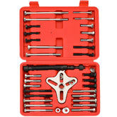 Acymner harmonic balancer puller set inside a durable carrying case for portable use.