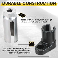Acymner offset design provides leverage in confined engine bays.