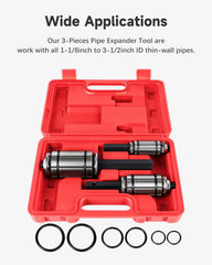 ACZCR tail pipe expander medium widens 1-1/2 to 2-1/2 inch pipes smoothly.