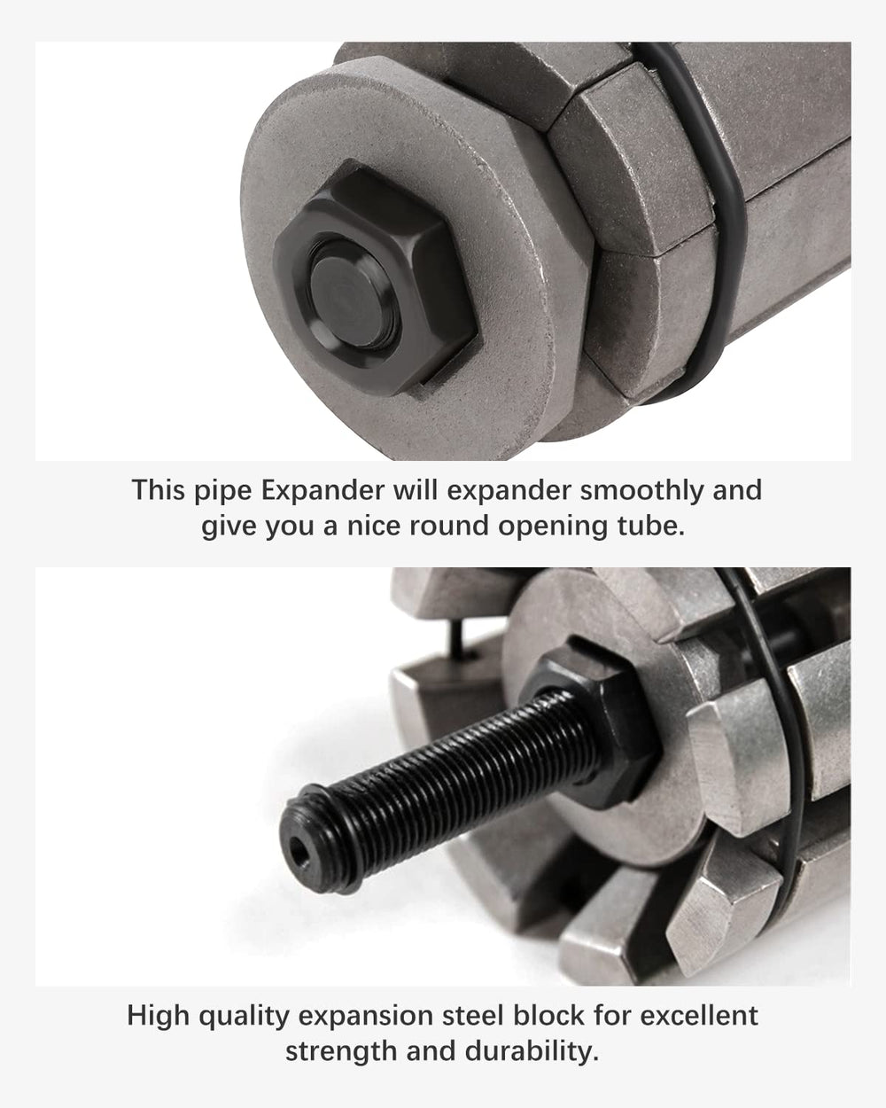 ACZCR tool assembly in hand demonstrates controlled expansion for precise ends.