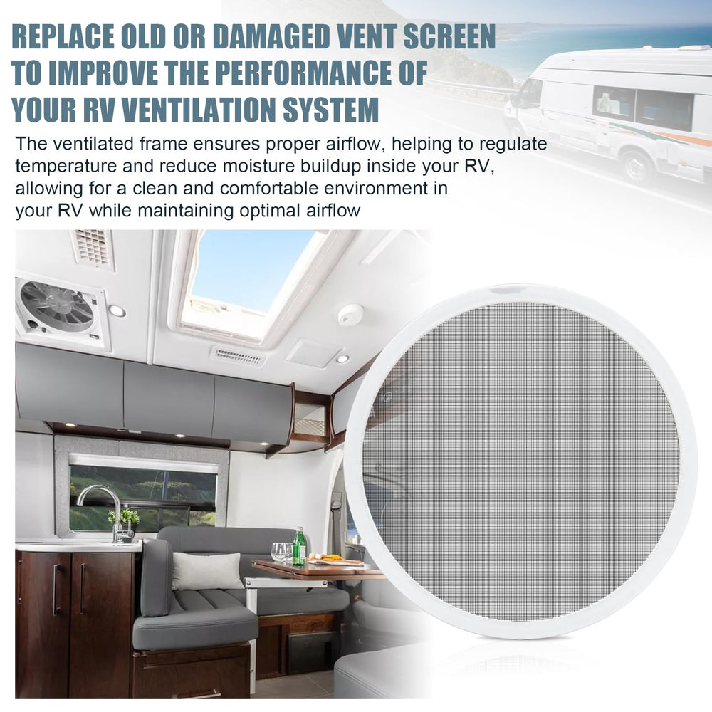 Adabuing RV roof vent screen UV-resistant plastic withstands harsh weather.