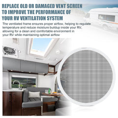 Adabuing RV roof vent screen UV-resistant plastic withstands harsh weather.