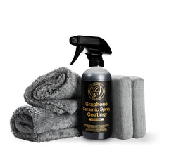 Adam's Advanced Graphene Spray Coating Kit on panel for even, thorough protection.