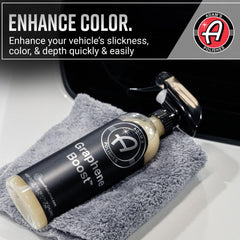 Adam's Graphene Boost offers an easy spray-and-wipe detailing process