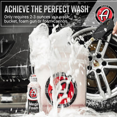 Adam’s Mega Foam in a bucket wash setup for large vehicles