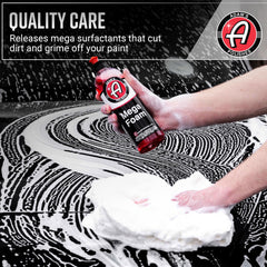 Adam's Mega Foam ultra-concentration delivers ample foam with less product per wash