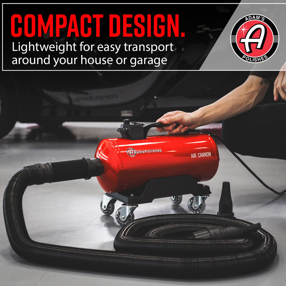 Adam's Polishes Air Cannon Dryer 30-foot hose extended for wide coverage