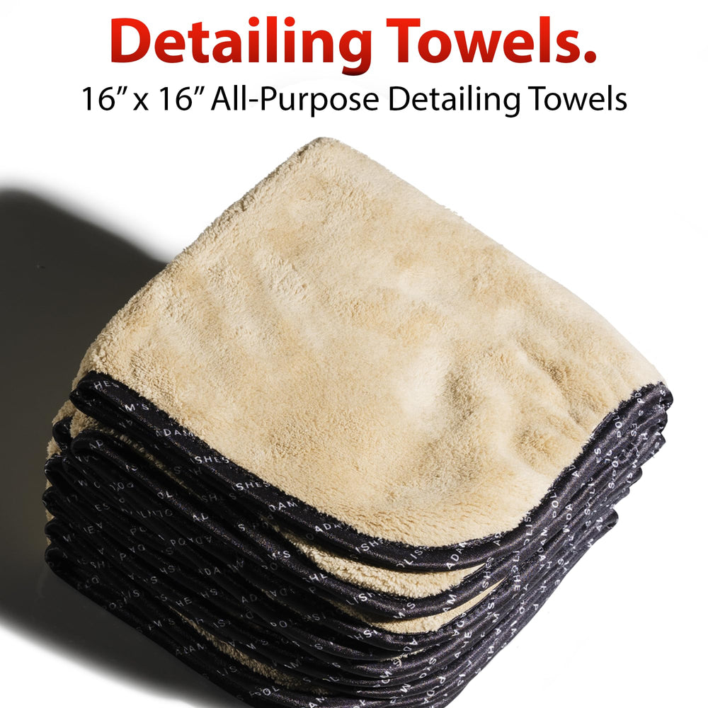 Adam's Polishes towel with silk border for precise, premium detailing