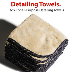Adam's Polishes towel with silk border for precise, premium detailing