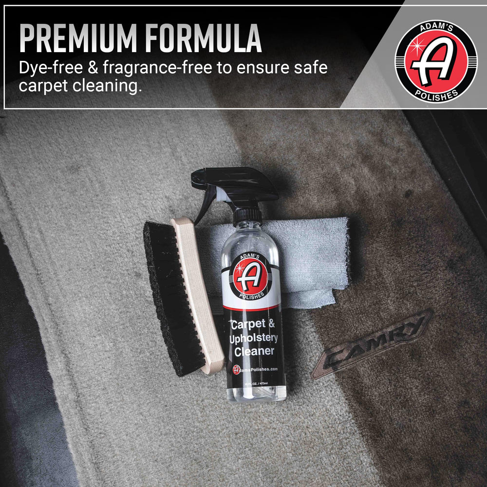 Adam's Polishes Carpet Cleaner hypoallergenic safe formula enables gentle interior cleaning.