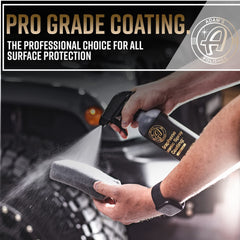 Adam's Polishes Ceramic Glow UV tracer activated for visible coverage check