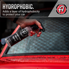 Close-up of high-gloss, hydrophobic finish after using Graphene Detail Spray