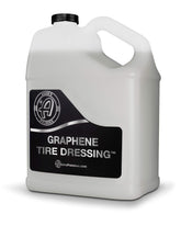 Adam's Graphene Tire Dressing bottle delivers a deep black satin look with water-repellent protection.
