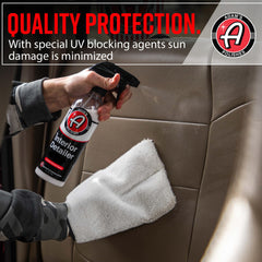 Adam's Polishes interior detailer touch-screen clean removes fingerprints safely.
