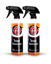 Adam's Polishes Iron Remover bottle pour demonstrates ready-to-use decontamination for your vehicle