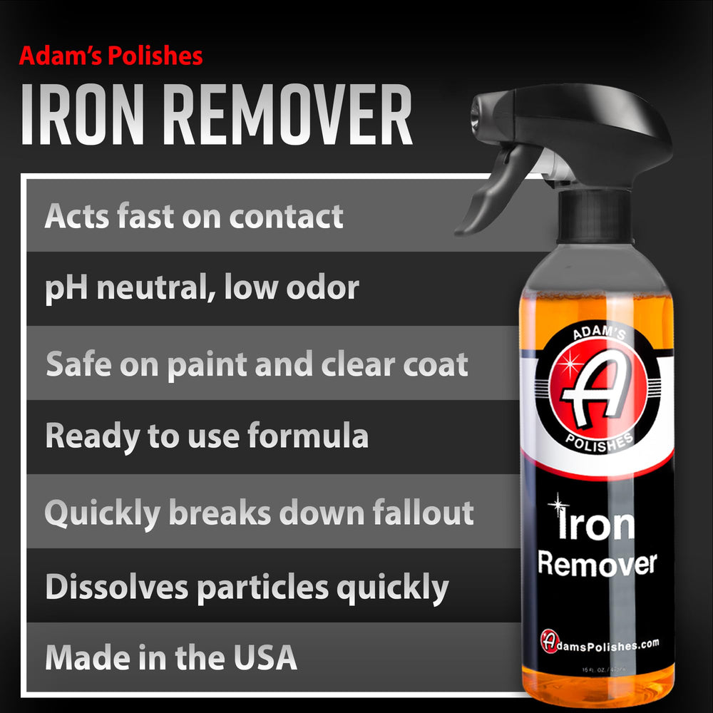 Adam's Polishes Iron Remover two-pack packaging ready to use