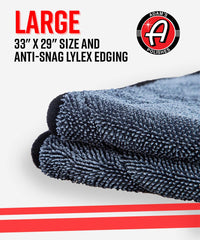 Extended long loop fibers boost drying speed on a car panel.
