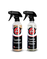 Adam's Polishes Leather Care Kit leather cleaner bottle for safe interior cleaning and conditioning.