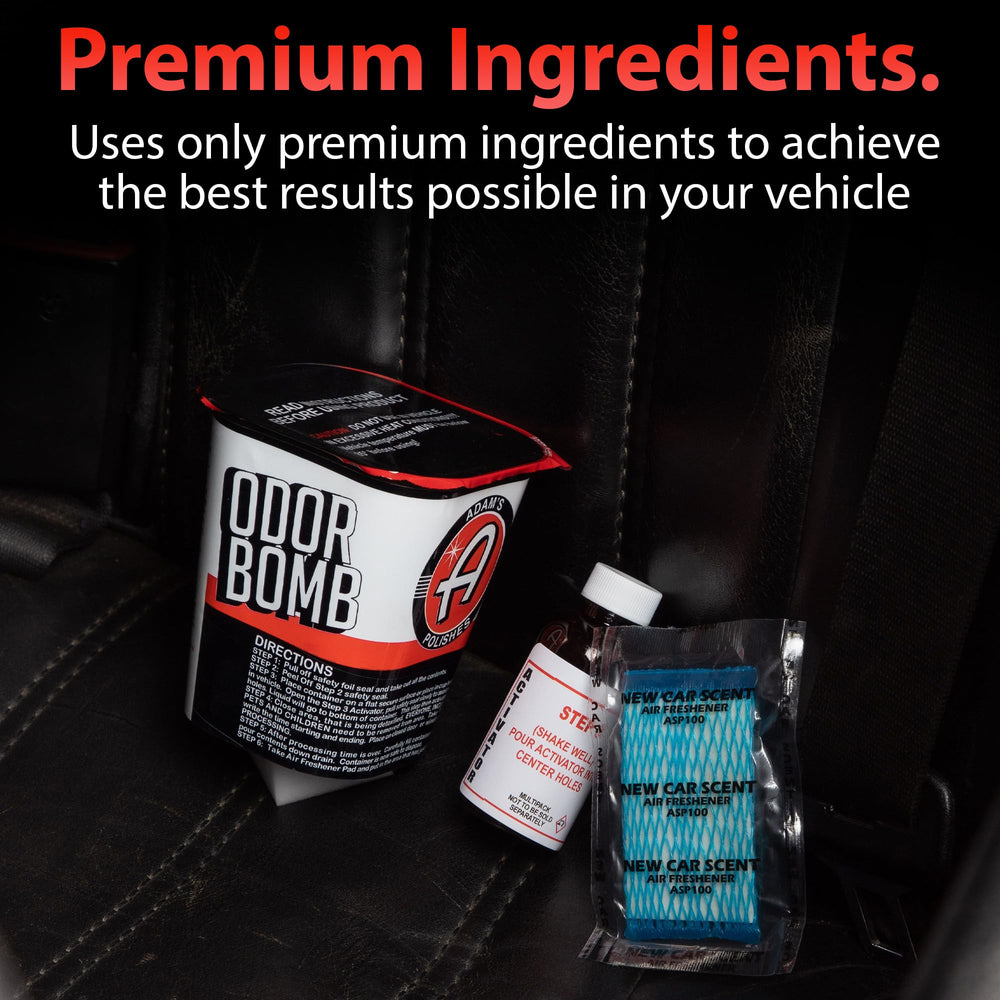 Made in USA seal on Odor Bomb packaging, signaling quality