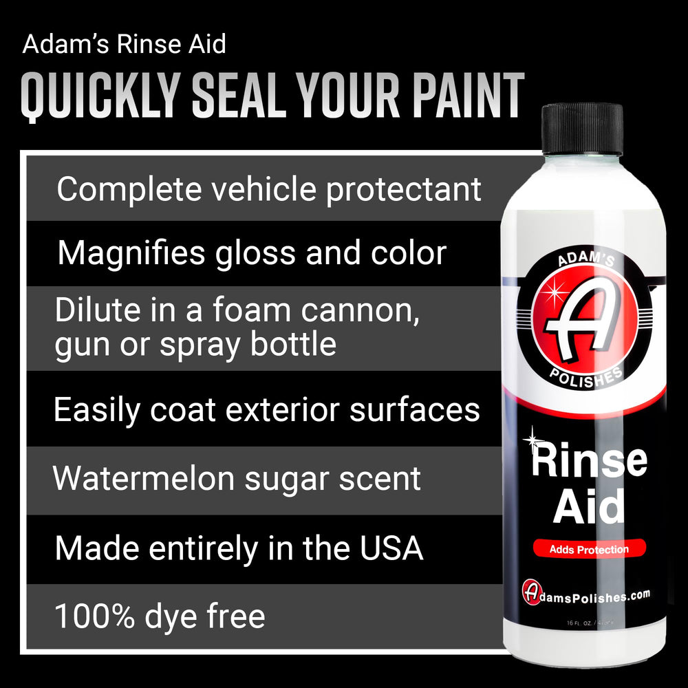 Adam's Polishes rinse aid foam gun in use delivering quick protection.