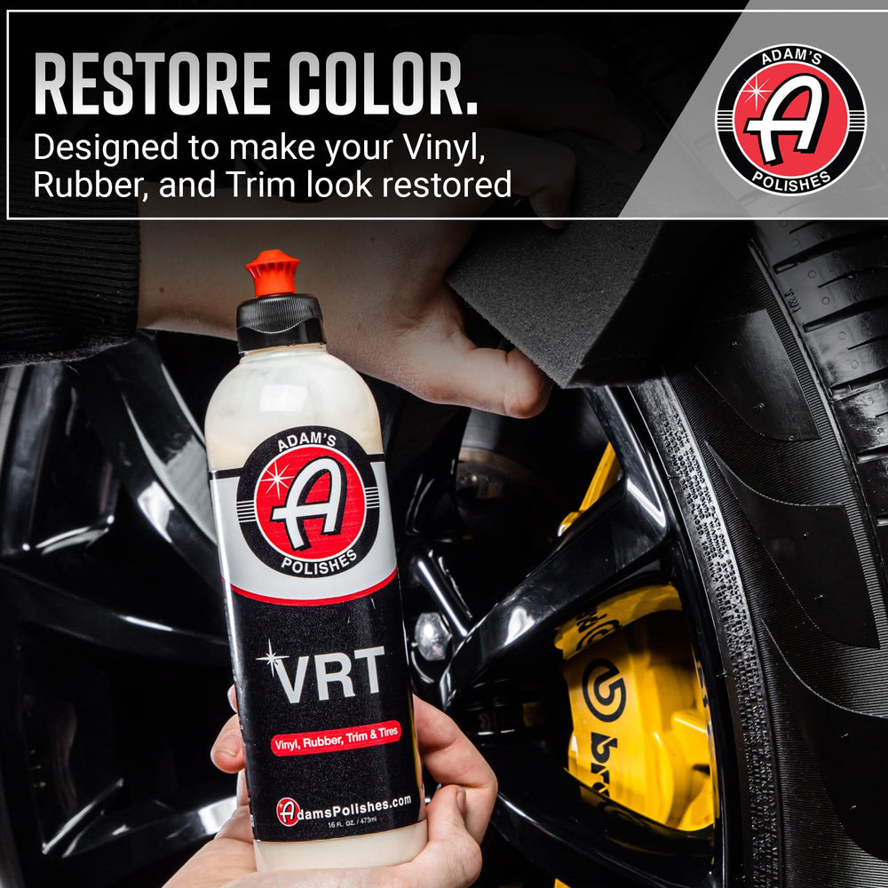 Adam's Polishes VRT on trim shows a smooth, satin finish without greasy buildup.