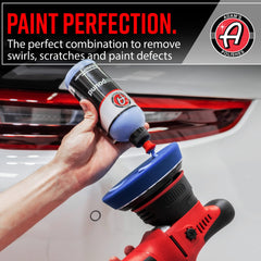 Adam's Polishes swirl removal demo showing defect correction