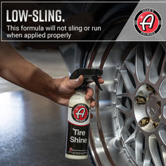 Tire Shine dries to the touch in minutes for quick, hassle-free detailing.