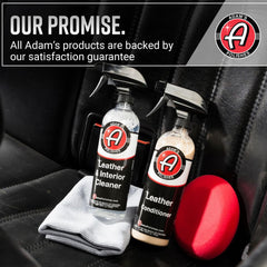 Adam's Polishes Leather Care Kit USA-made label signals quality craftsmanship.