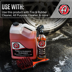 USA-made Adam's Polishes tire brush with satisfaction guarantee