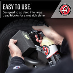 Adam's Tire Shine packaging proudly shows USA-made quality