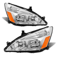ADCARLIGHTS headlight left clear lens chrome housing with amber reflector