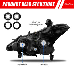 ADCARLIGHTS Altima chrome housing with amber reflector boosts signaling