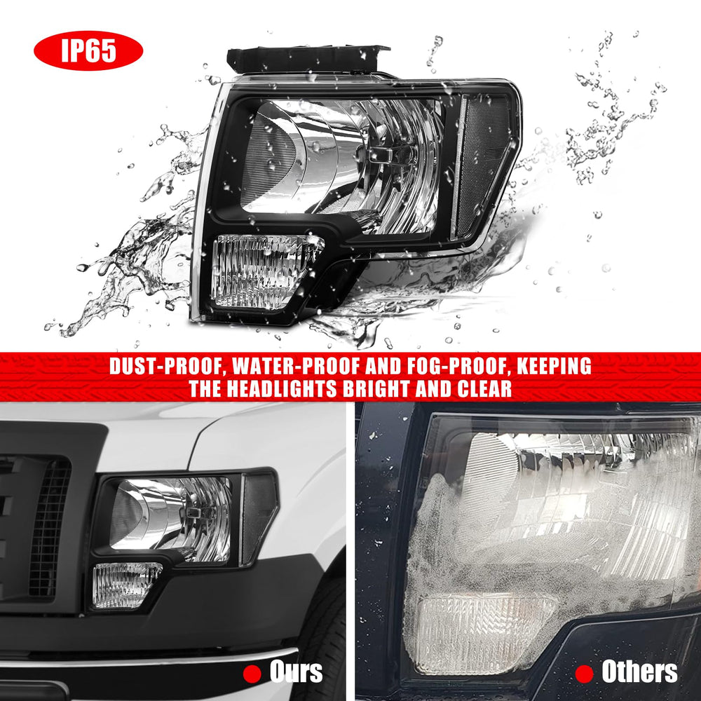ADCARLIGHTS F-150 close-up clear reflector enhances light distribution