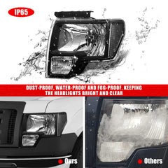ADCARLIGHTS F-150 close-up clear reflector enhances light distribution