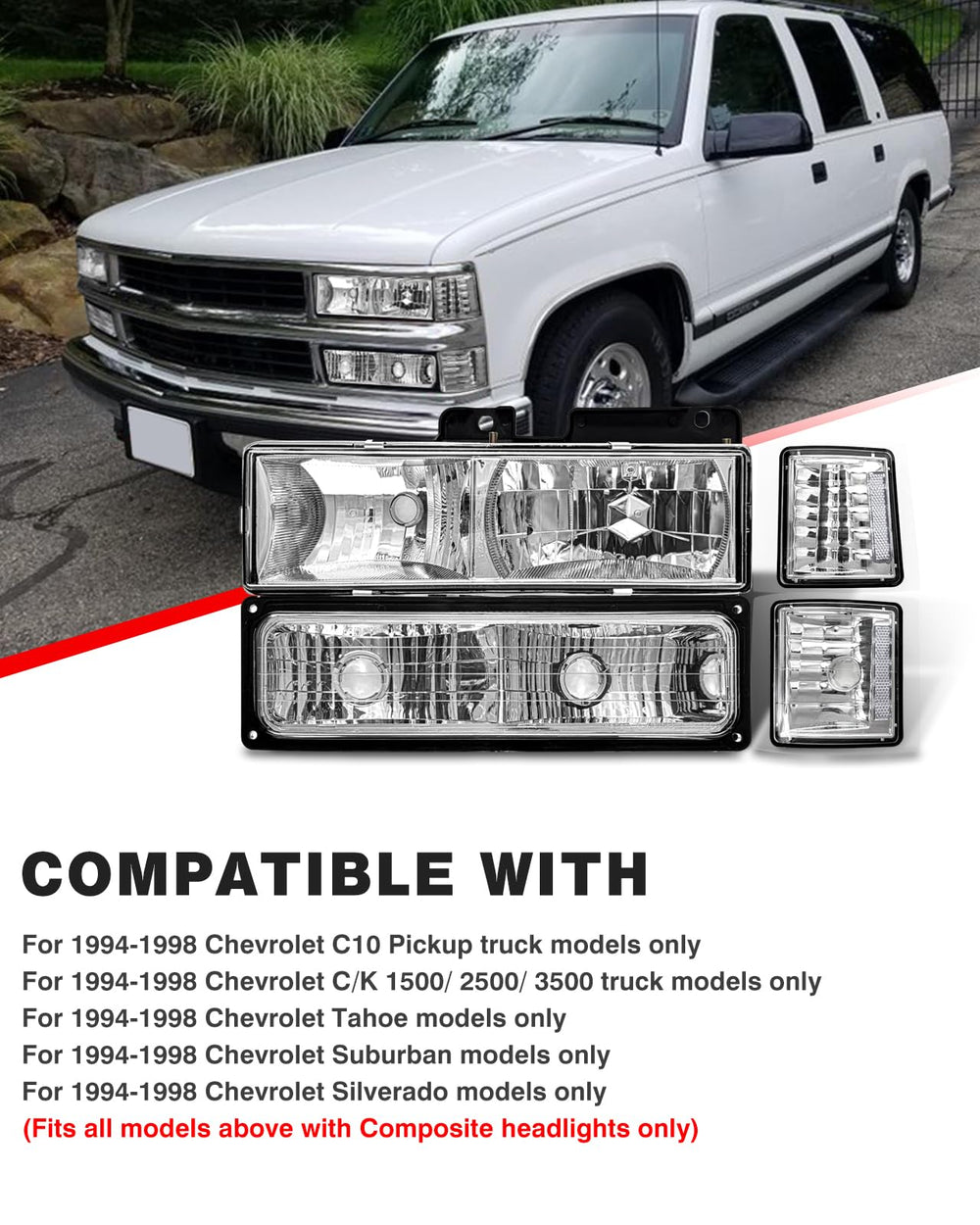 ADCARLIGHTS headlight assembly with clear reflector for improved visibility.