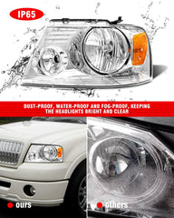 Front view of ADCARLIGHTS headlight assembly for F-150