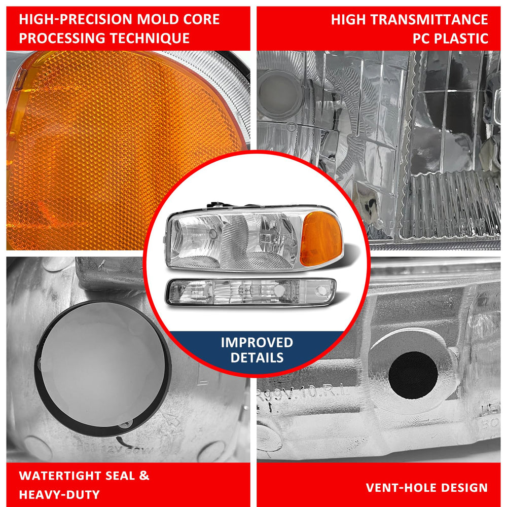 ADCARLIGHTS headlight lens close-up with UV coating for clear visibility