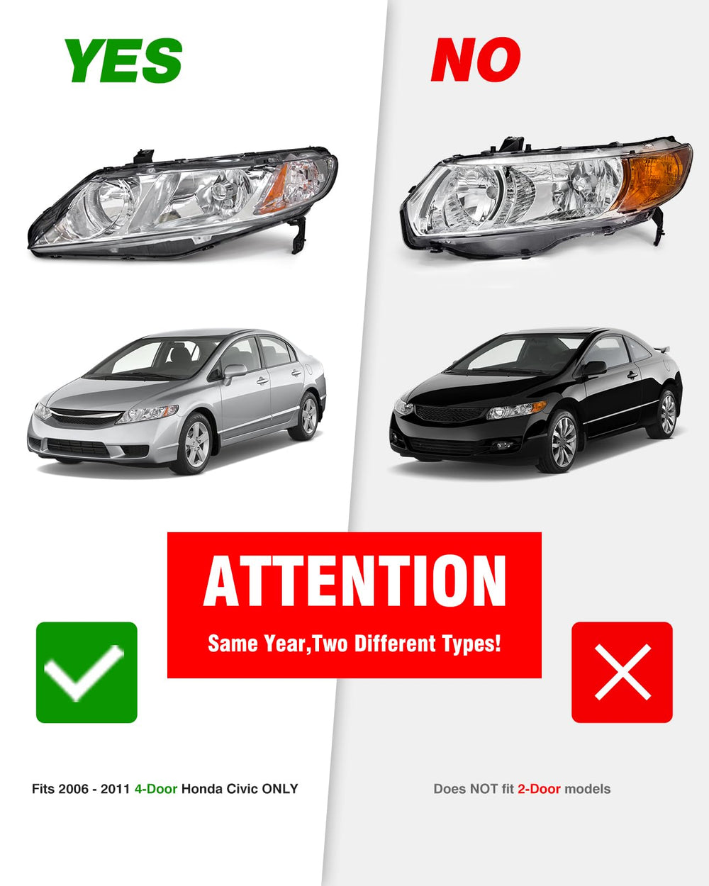 ADCARLIGHTS packaging notes that bulbs are not included.