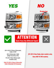 Adcarlights Silverado right headlight assembly for precise alignment and bright illumination.