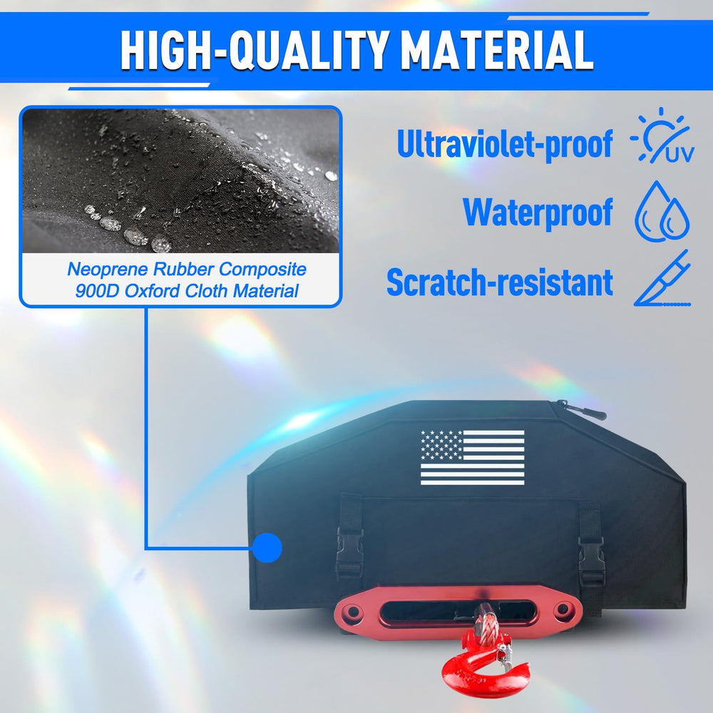 Front viewing window on Addsafety winch cover for quick winch checks