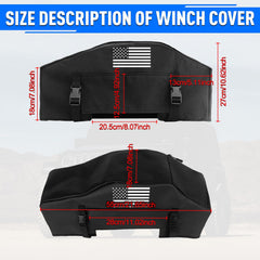Close-up of waterproof Oxford fabric on Addsafety winch cover for outdoor use