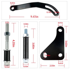 Adorish bracket kit with pulley compatibility for long and short water pumps