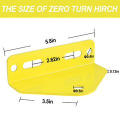 Adorish hitch bracket with slotted holes enabling quick alignment.