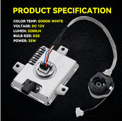 ADP Xenon HID D2S bulb within ballast assembly for reference