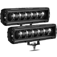 Adzoon 6-inch light bar pair floods the road for safer night driving.
